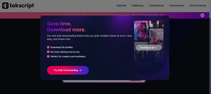 tiktok script extractor TokScript