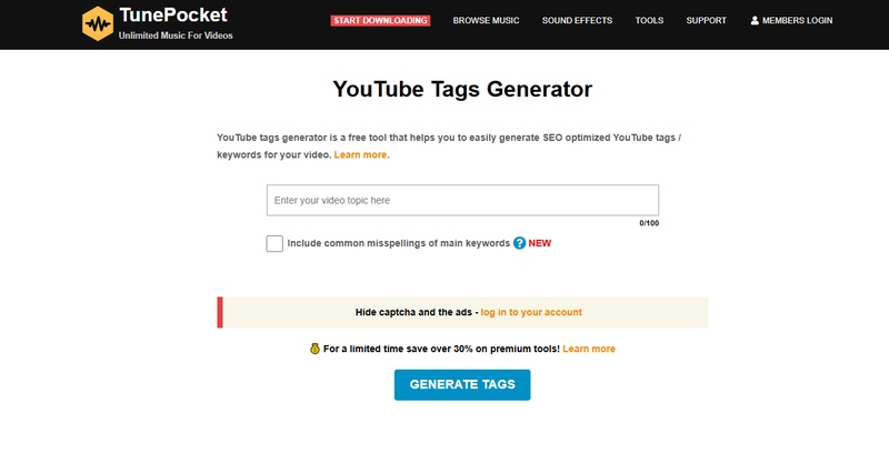 tag generator tunepocket