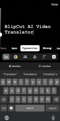 instagram story fonts typewriter