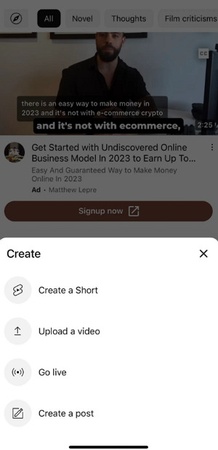 Upload YouTube Video on Mobile