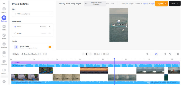 VEED cut YouTube Clip