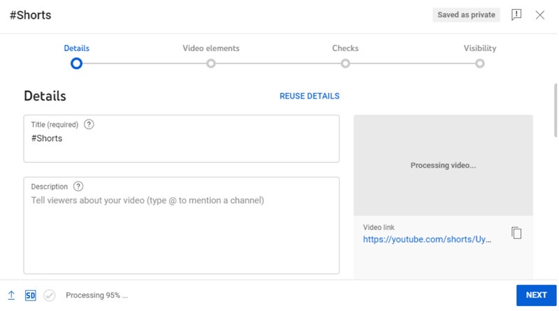 Fill In the video Details on YouTube