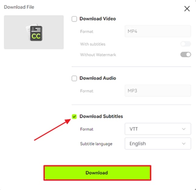 download final video and text blipcut