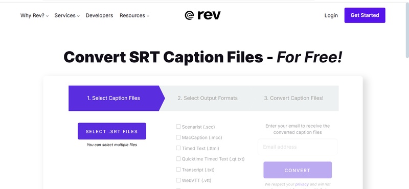 rev best vtt to srt converter tools