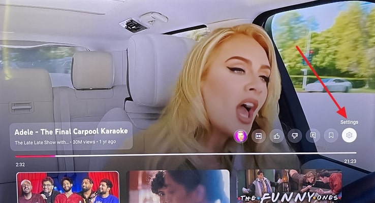 open settings youtube tv