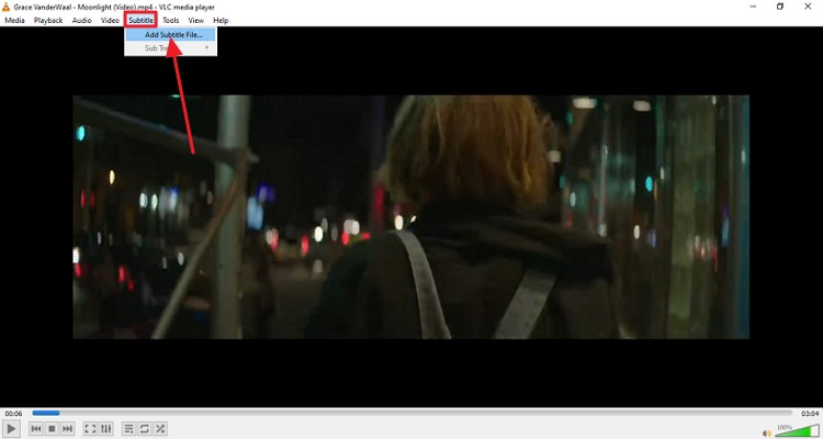 add subtitles for movie vlc