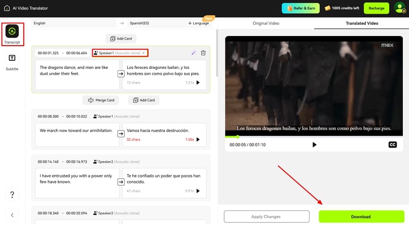  make changes in speaker and download