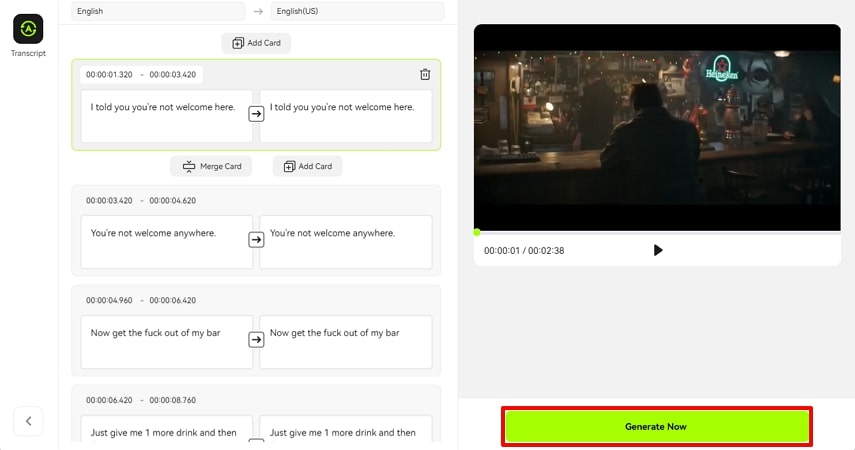 generate subtitles in translation