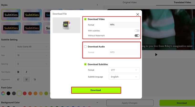 download audio and video blipcut