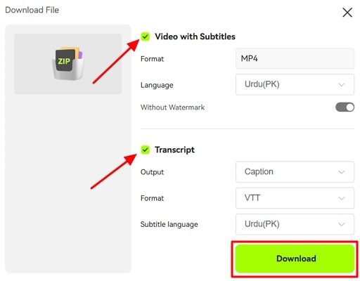 Download video with Subtitles