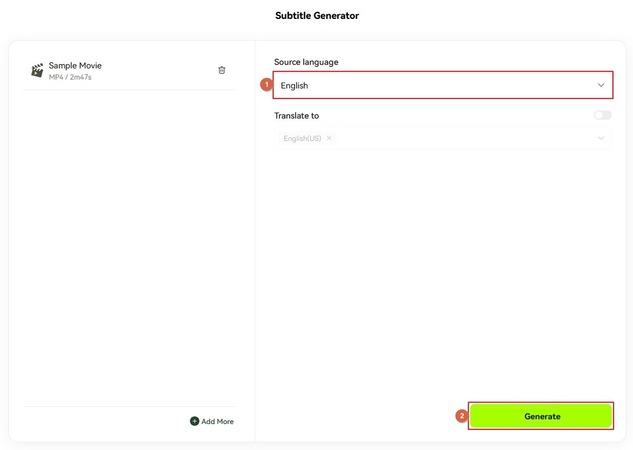 Wählen Sie die Ausgangssprache