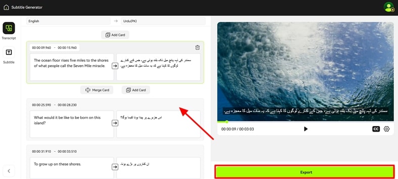 BlipCut add captions to videos