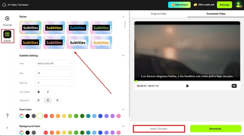  generate video translation and manage subtitles