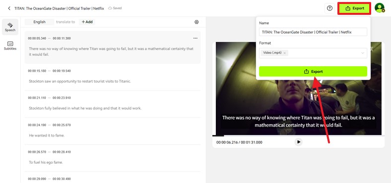 download subtitles from blipcut