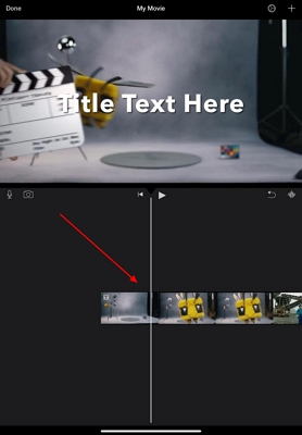 access editing panel imovie ipad