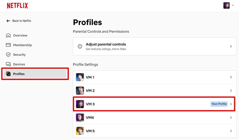 choose profile for subtitle editing