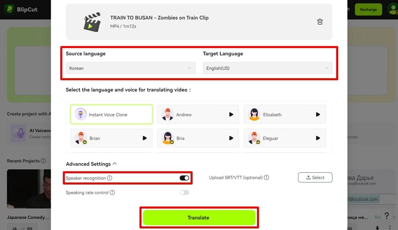 define subtitle translation blipcut