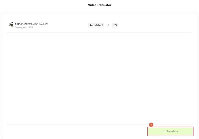 commencer la traduction