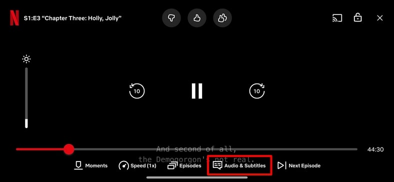locate audio subtitles on ios