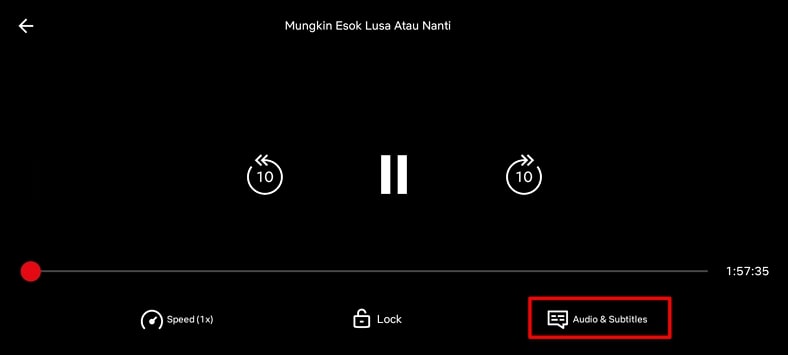 access audio subtitles option