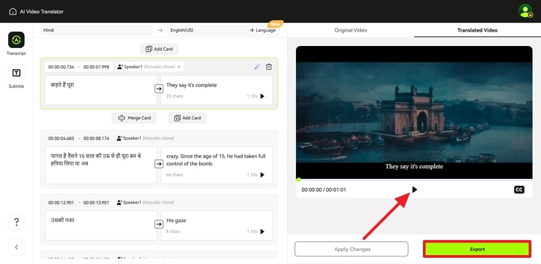 review eng subs of hindi movie