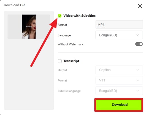 download video with bangla subtitles