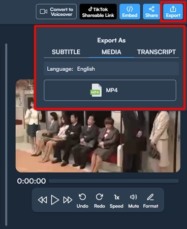 Exportieren Sie das endgültige Video mit Untertiteln