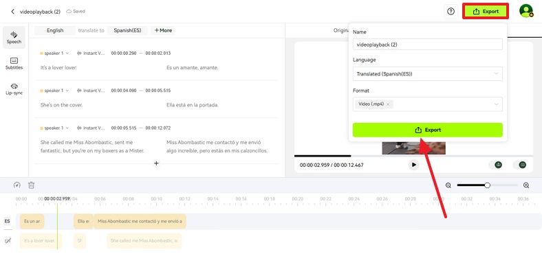 export video from blipcut