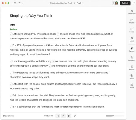 descript audio to text online tool