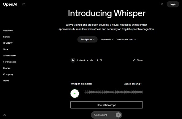 create transcriptions using whisper ai