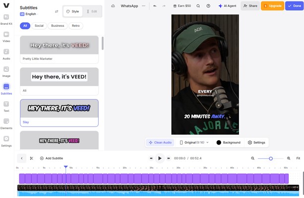 free online transcription software veed.io