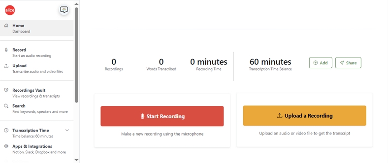 meeting recording and transcription alice