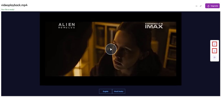 edit video or download translation