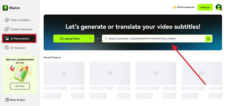 paste spanish video link to proceed