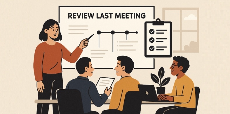 recall last meeting discussions and decisions