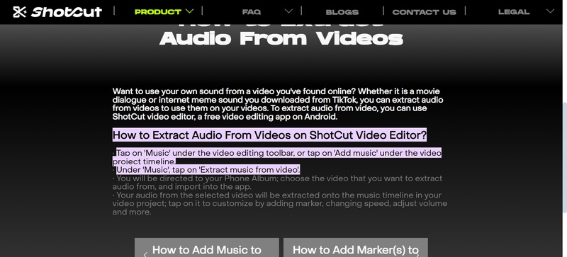 transcribe embedded video Shotcut