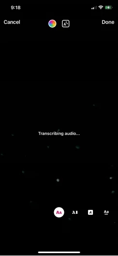 transcription vidéo instagram