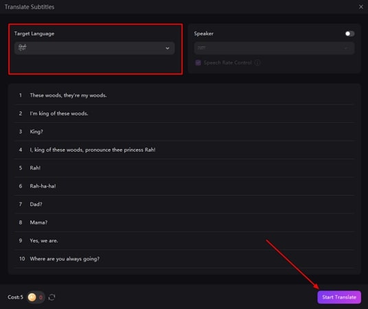 translate subtitles to hindi edimakor