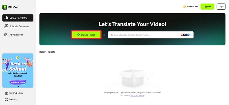 add video files in blipcut
