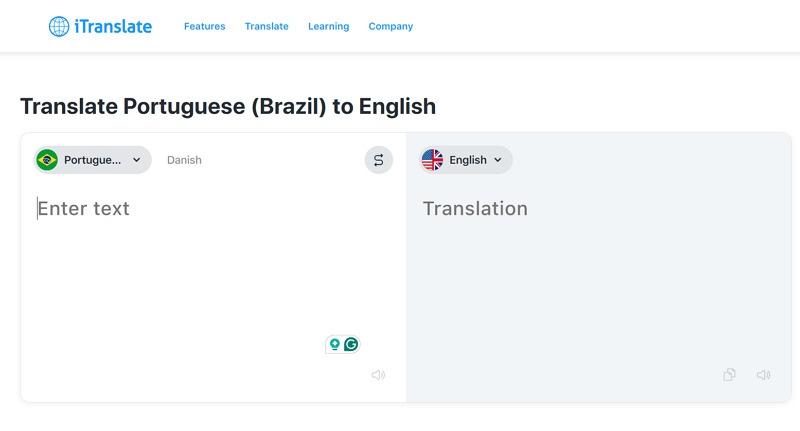 iTranslate Brazil to English Translate