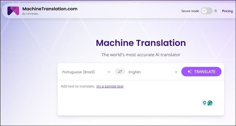MachineTranslation Brazil Translator