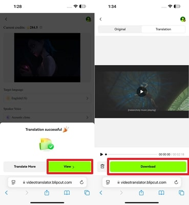 экспортировать из приложения BlipCut
