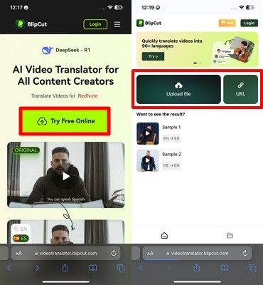 add url or file to translate