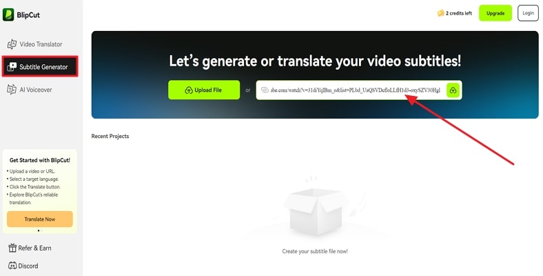 add series link in subtitle generator
