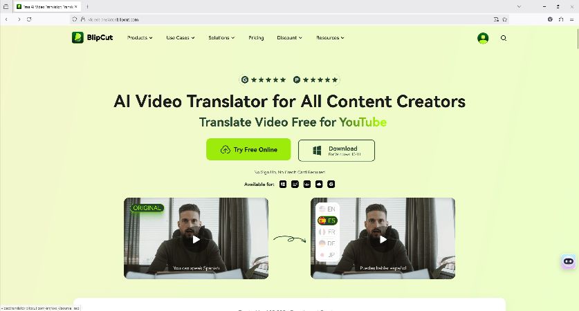 try the desktop version of blipcut video translator to use it as a local ai video generator