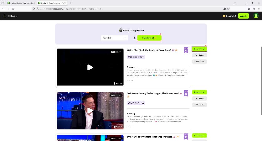 download all or individual videos from blipcut ai clip maker instead of using a local ai video generator