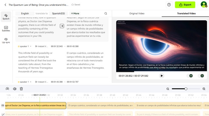 blipcut best spanish translation services