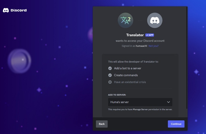 Elegir Servidor Bot de Traducción Automática de Discord Gratis