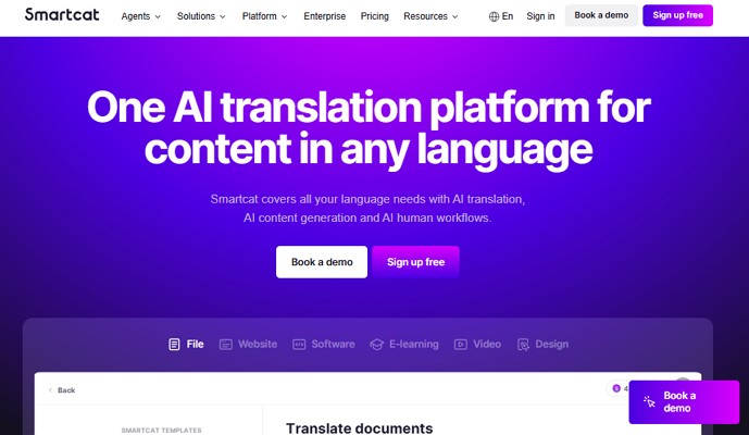 best for ai translation smartcat