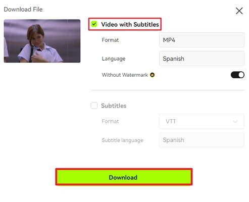 download video with subtitles